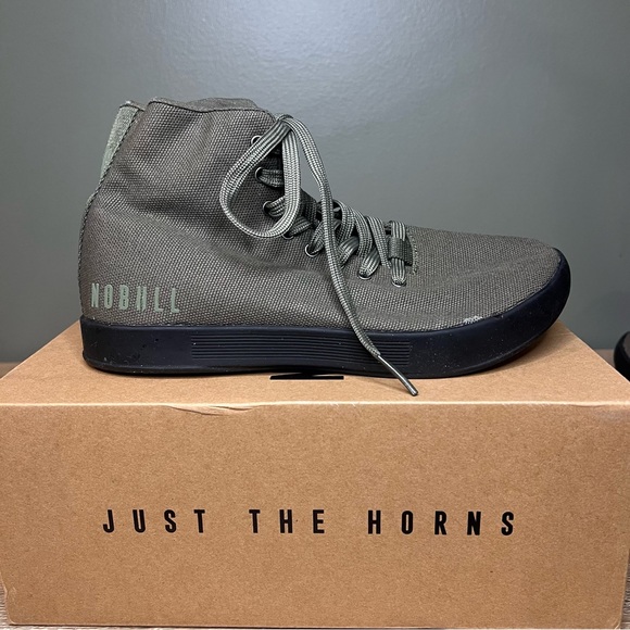 NOBULL Canvas Trainer High Olive Green Black Men’s 7 / Women’s 8.5 - Picture 3 of 8